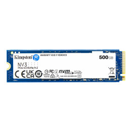 SSD диск Kingston 500GB NV3 M.2-2280 PCIe 4.0 NVMe, 5000 MB/s / 3000 MB/s - SNV3S/500G