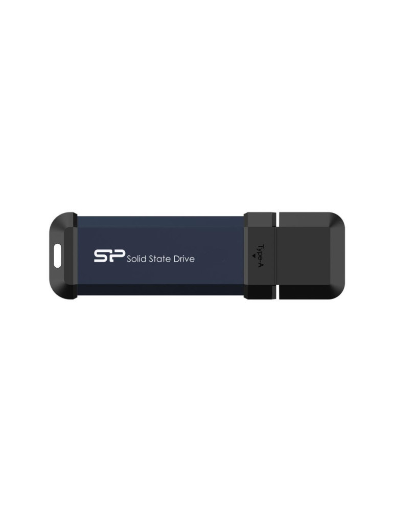 Външен SSD диск Silicon Power 500GB MS60 Blue, USB-A 3.2 Gen2 - SP500GBUF3S60VPB