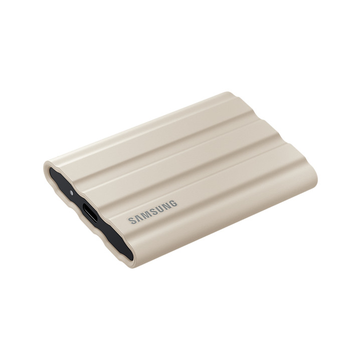 Външен SSD диск Samsung 1TB T7 Shield, USB-C, Бежов - DGSAMZGT10T7SHG