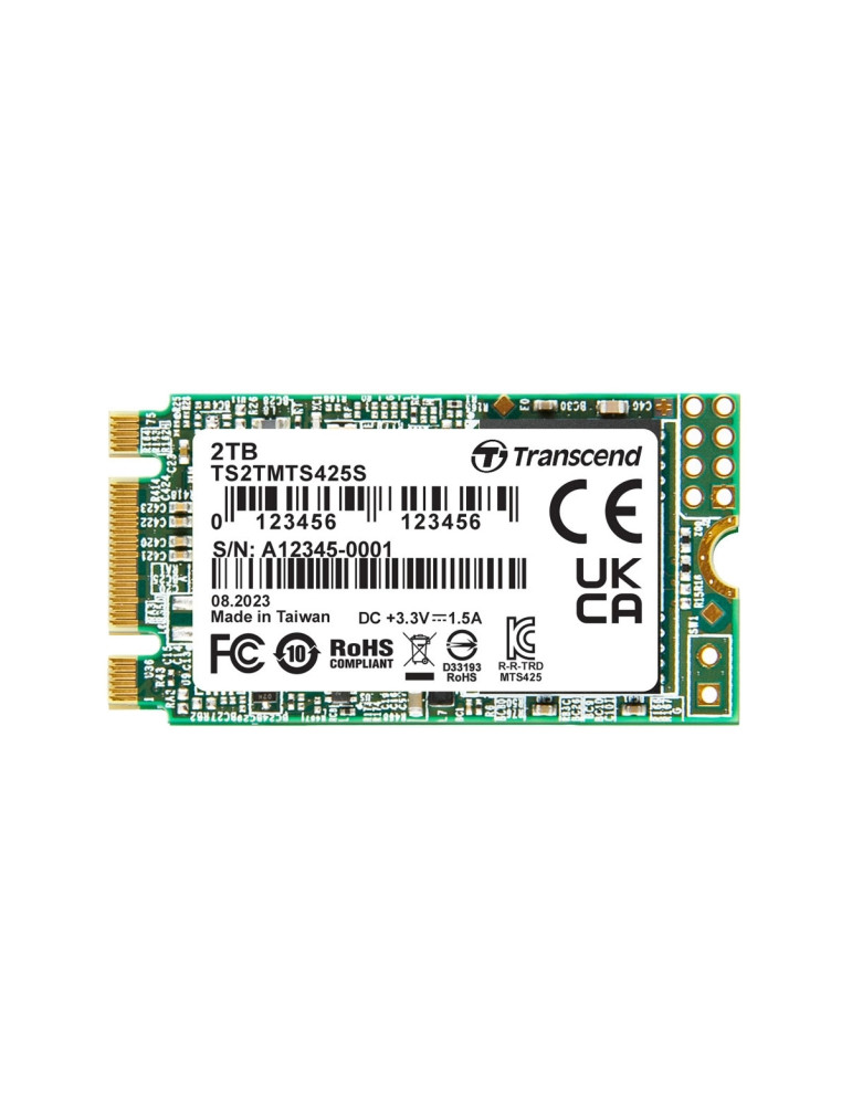 SSD диск Transcend 2TB, M.2 2242 SSD, SATA3 B M Key, TLC - TS2TMTS425S