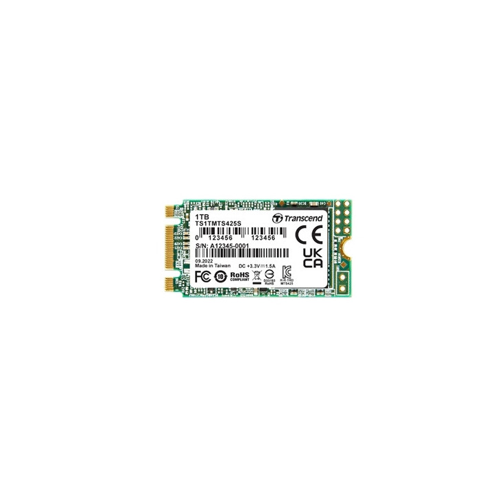 SSD диск Transcend 1TB, M.2 2242 SSD, SATA3 B M Key, TLC - TS1TMTS425S