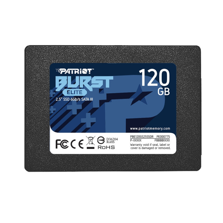 SSD диск Patriot 120GB Burst Elite SATA3, 2.5" - PBE120GS25SSDR