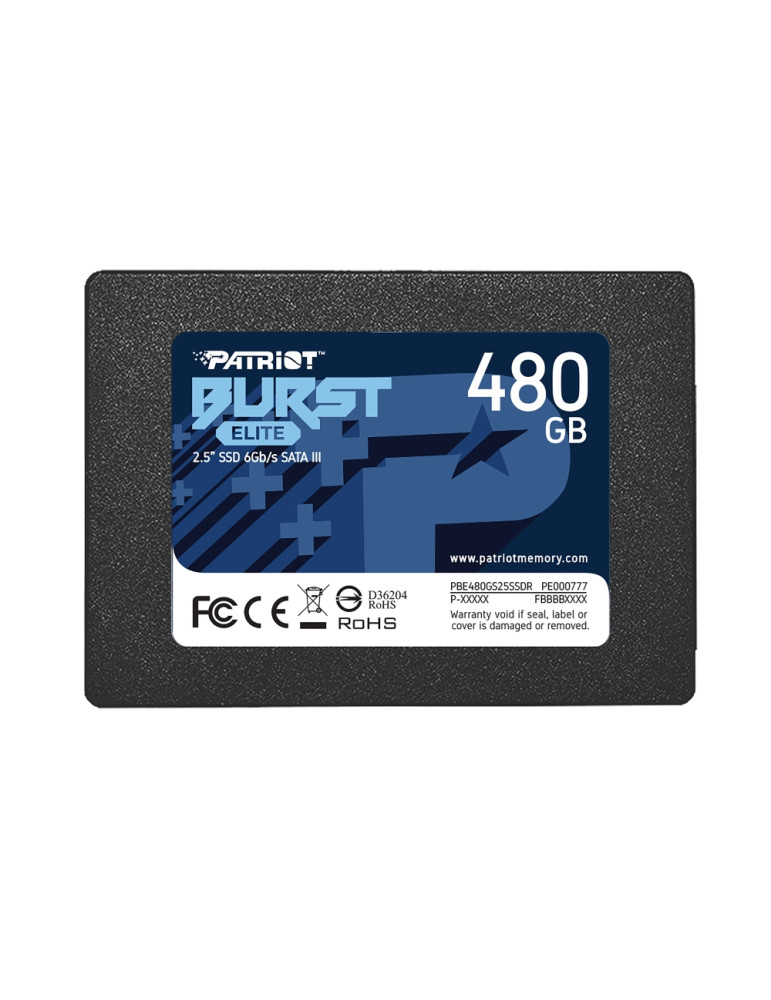 SSD диск Patriot 480GB Burst Elite SATA3, 2.5" - PBE480GS25SSDR