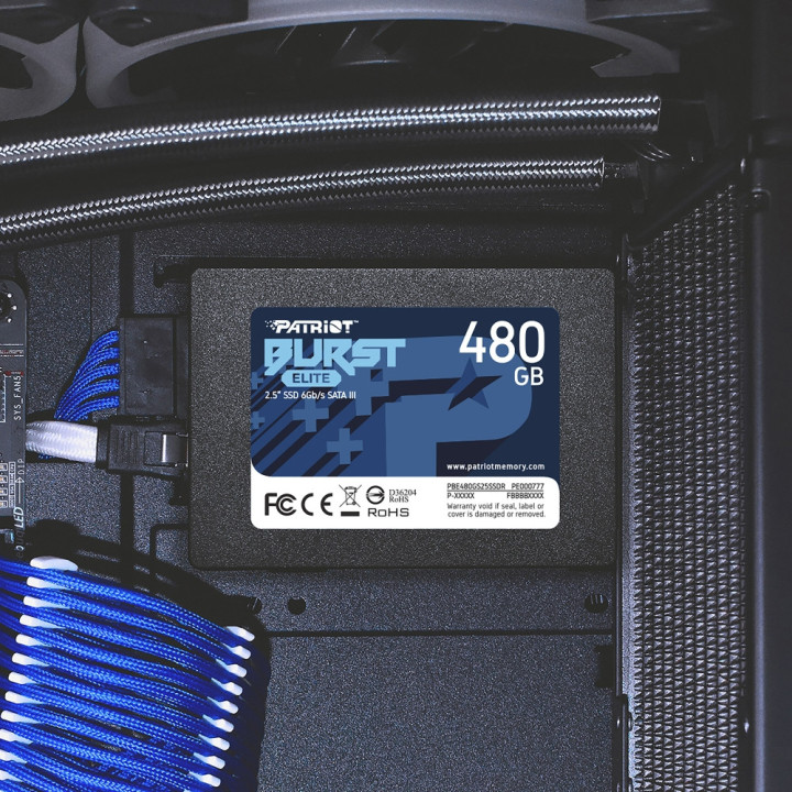 SSD диск Patriot 480GB Burst Elite SATA3, 2.5" - PBE480GS25SSDR