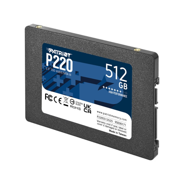 SSD диск Patriot 512GB P220 SATA3, 2.5" - P220S512G25