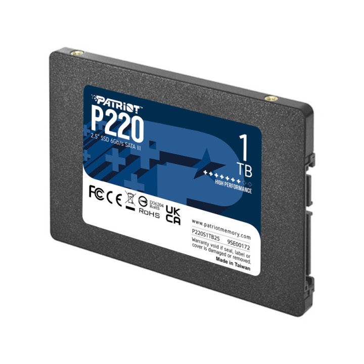 SSD диск Patriot 1TB P220 SATA3, 2.5" - P220S1TB25