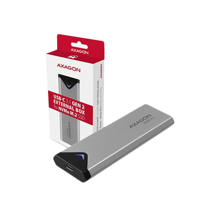 Кутия за SSD диск Axagon EEM2-UG2 USB-C 3.1 Gen 2 - M.2 NVMe SSD 42-80mm box - EEM2-UG2