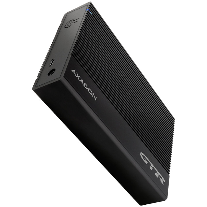 Кутия за твърд диск Axagon EE35-GTR USB-C 3.2 Gen 1 - SATA 6G, 3.5" External RIBBED box BLACK - EE35-GTR