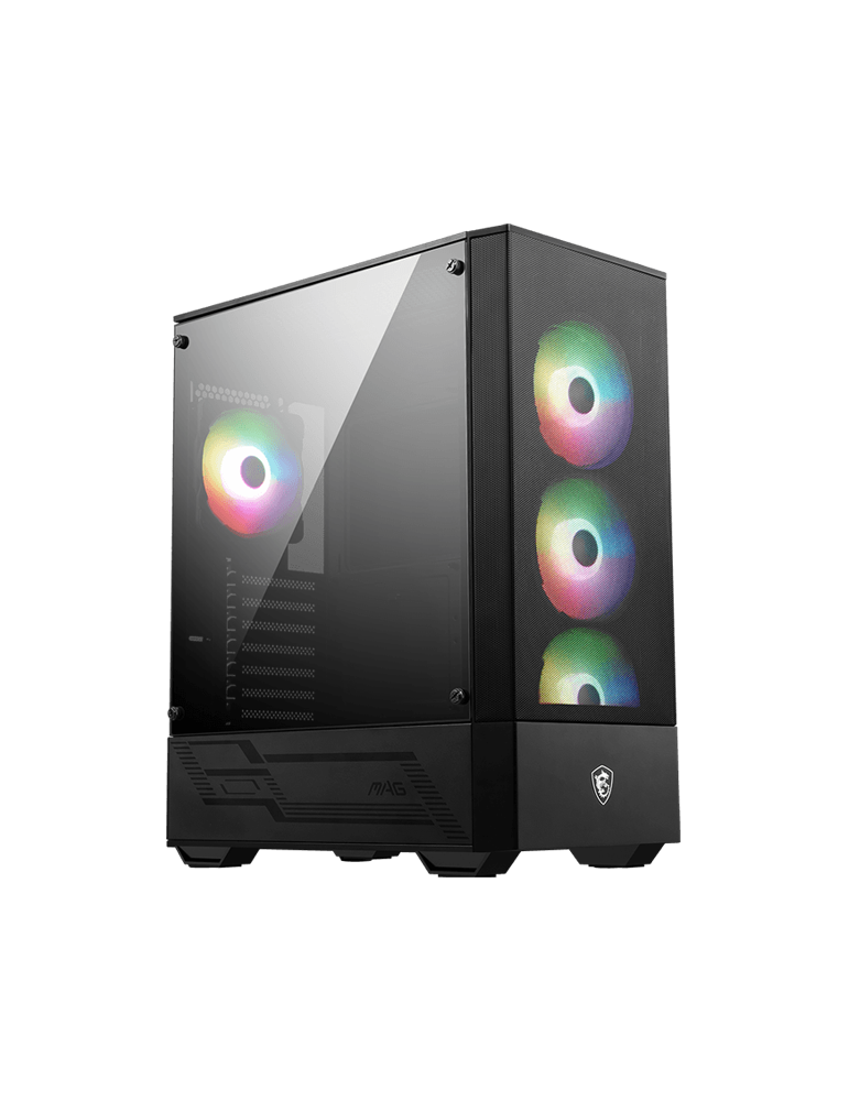 Кутия за компютър MSI MAG FORGE 112R, Mid-Tower, ATX/M-ATX/ITX, 2x USB 3.2 Gen 1 Type-A, ARGB Hub, 4x 120mm ARGB Fans, 4mm Tempered Glass