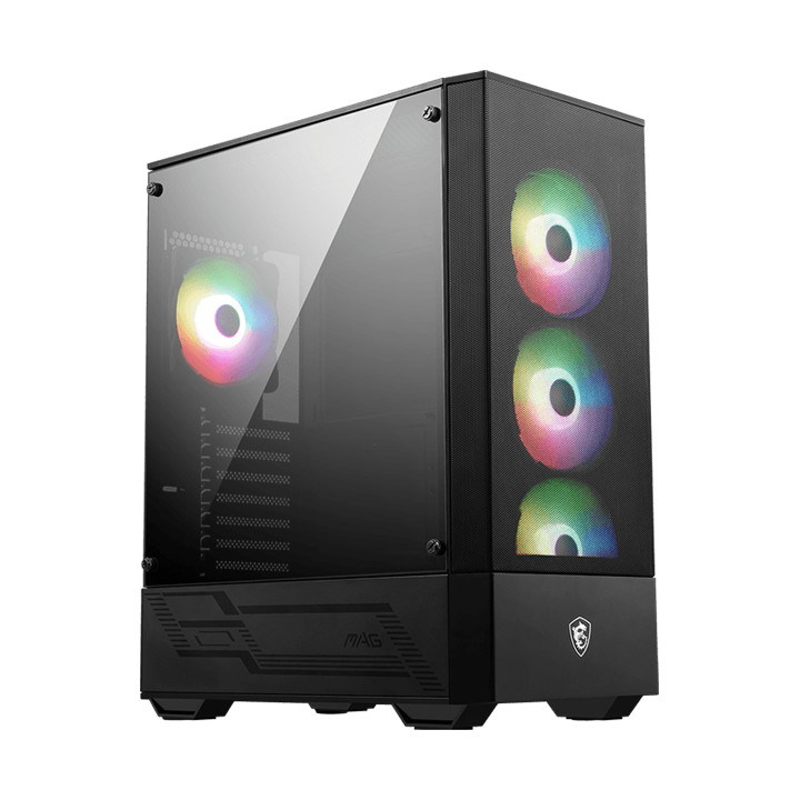 Кутия за компютър MSI MAG FORGE 112R, Mid-Tower, ATX/M-ATX/ITX, 2x USB 3.2 Gen 1 Type-A, ARGB Hub, 4x 120mm ARGB Fans, 4mm Tempered Glass