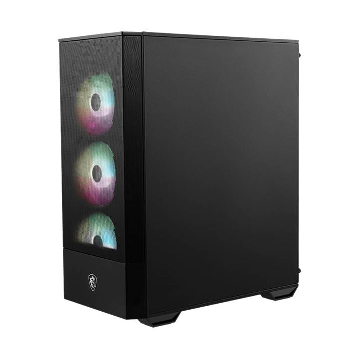 Кутия за компютър MSI MAG FORGE 112R, Mid-Tower, ATX/M-ATX/ITX, 2x USB 3.2 Gen 1 Type-A, ARGB Hub, 4x 120mm ARGB Fans, 4mm Tempered Glass