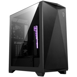 Кутия за компютър MSI MPG GUNGNIR 300P AIRFLOW, Mid-Tower, E-ATX, 2x USB 3.2 Gen 1 Type-A, 1x USB 3.2 Gen 2x2 Type-C, ARGB Hub, 4x 120mm ARGB Fans, 3mm Tempered Glass