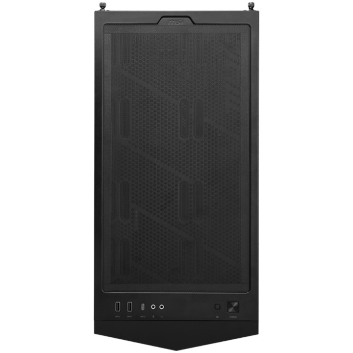 Кутия за компютър MSI MPG GUNGNIR 300P AIRFLOW, Mid-Tower, E-ATX, 2x USB 3.2 Gen 1 Type-A, 1x USB 3.2 Gen 2x2 Type-C, ARGB Hub, 4x 120mm ARGB Fans, 3mm Tempered Glass