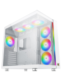 Кутия за компютър Xigmatek AQUA Ultra Air Arctic EN41914 White, E-ATX, USB-C X 1, Mesh Top, 2PCS TG, ARGB Strip, 7PCS Z20A Arctic&Galaxy II Fan Kit