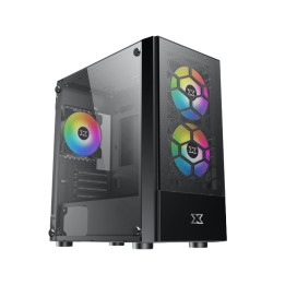 Кутия за компютър Xigmatek Oreo Black EN47758, M-ATX, 3PCS X24F Fixed RGB Fan