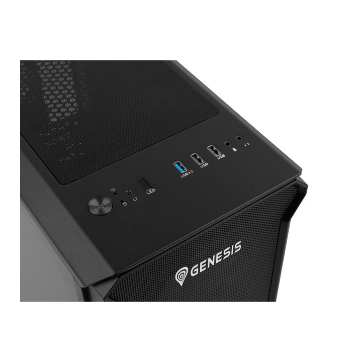 Кутия за компютър Natec Genesis Irid 503 ARGB V2 MATX Mini Tower Window, Black - NPC-1559