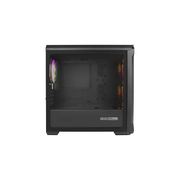Кутия за компютър Natec Genesis Irid 503 ARGB V2 MATX Mini Tower Window, Black - NPC-1559