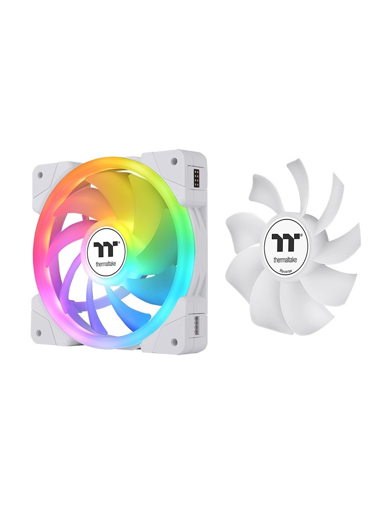 Комплект вентилатори Thermaltake SWAFAN EX12 ARGB PC Cooling Fan TT Premium Edition 3 Fan Pack White - CL-F169-PL12SW-A