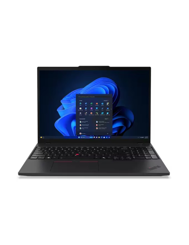 Лаптоп Lenovo ThinkPad T16 G3 Intel Core Ultra 7 155U, 16" WUXGA (1920x1200) IPS AG LP, 64GB DDR5, 1TB SSD, 5MP Cam, Backlit KB, Black, WLAN, BT, SCR, FPR, Win 11 Pro - 21MN005DBM