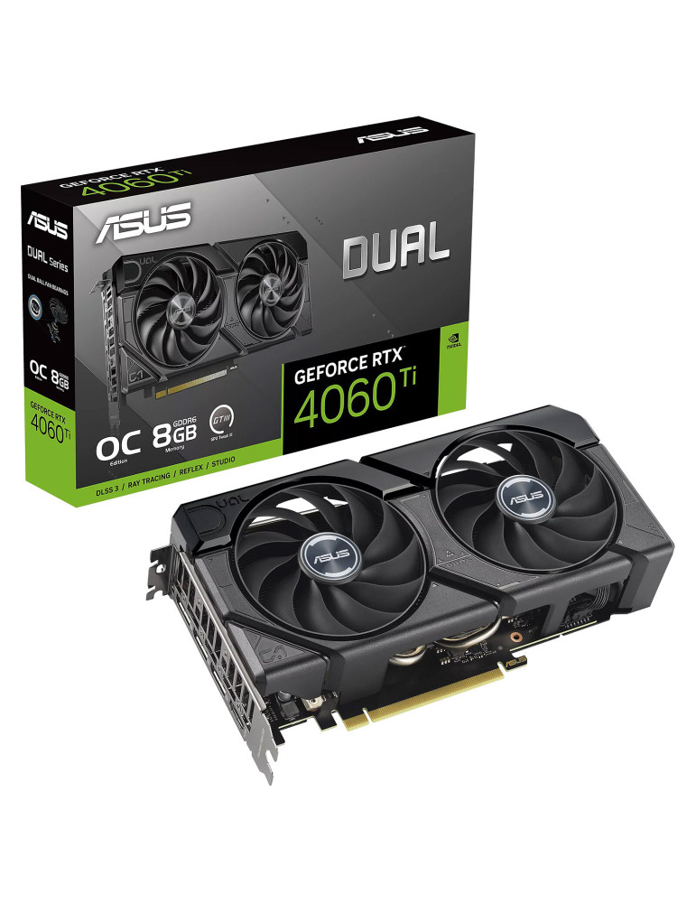 Видео карта Asus DUAL GeForce RTX 4060 TI EVO OC 8GB GDDR6 - DUAL-RTX4060TI-O8G-EVO