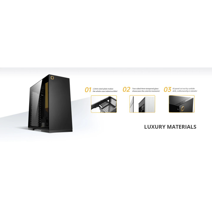 Кутия за компютър Geometric Future Model 8 Lohan White, EATX - 1AM8LHWT00AA3