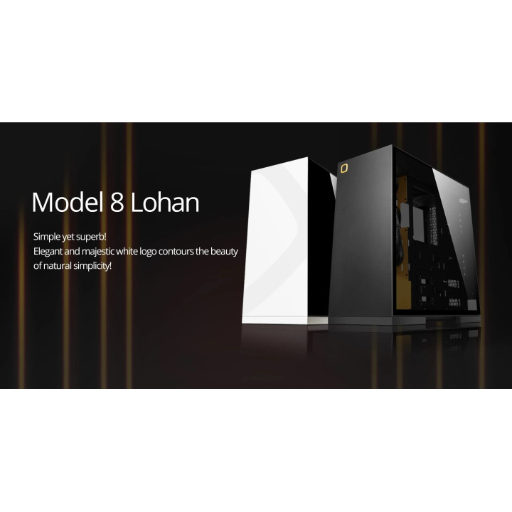 Кутия за компютър Geometric Future Model 8 Lohan White, EATX - 1AM8LHWT00AA3