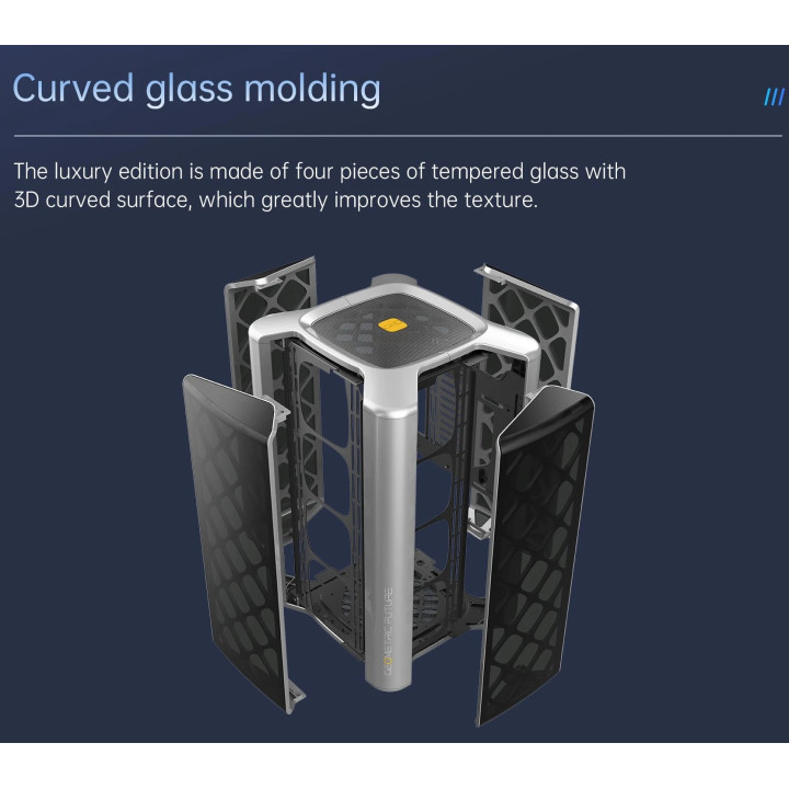 Кутия за компютър Geometric Future Model 2 THE ARK Mesh Black, mATX - 1AM2AKBK00101