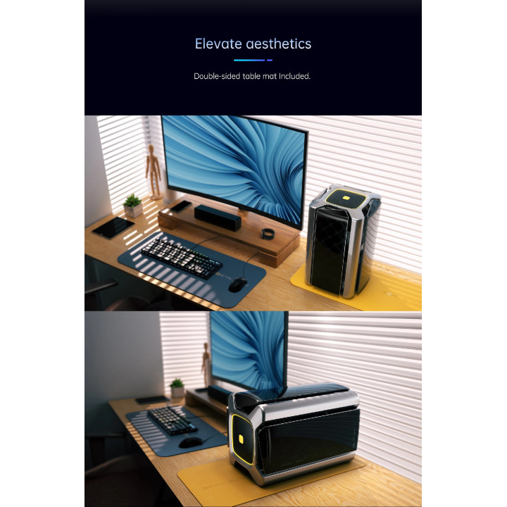 Кутия за компютър Geometric Future Model 2 THE ARK Mesh Black, mATX - 1AM2AKBK00101