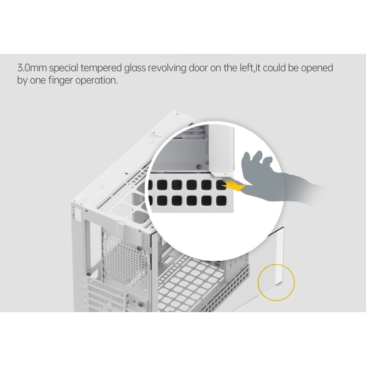 Кутия за компютър Geometric Future Model 4 Lancelot White, EATX - 1AM4LCWT00100