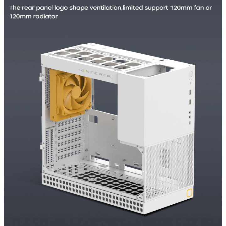 Кутия за компютър Geometric Future Model 4 Lancelot White, EATX - 1AM4LCWT00100