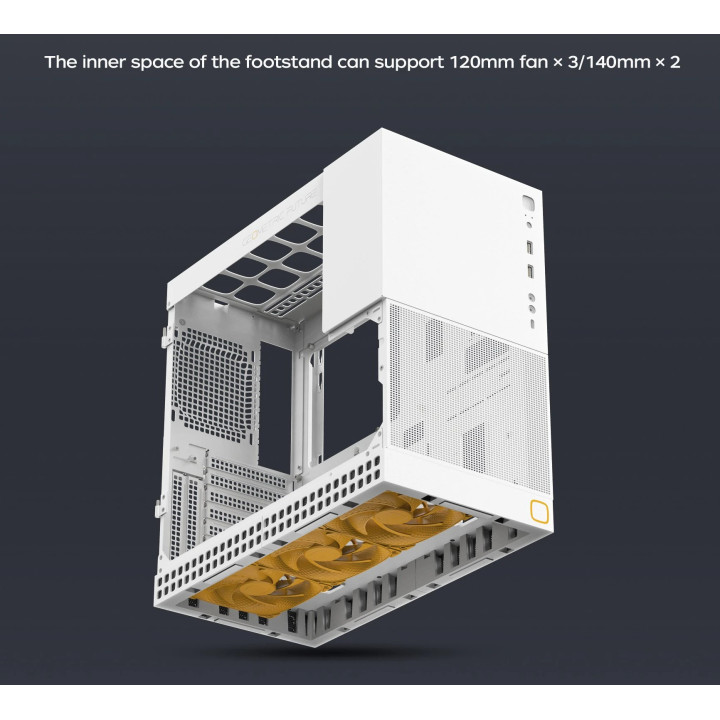 Кутия за компютър Geometric Future Model 4 Lancelot White, EATX - 1AM4LCWT00100
