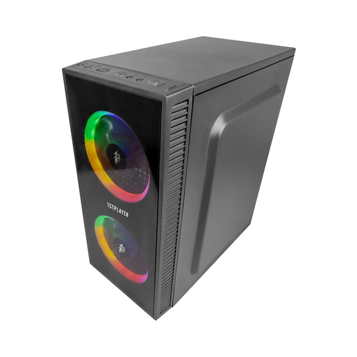 Кутия за компютър 1stPlayer Gaming X1 RGB, mATX,  3бр включени вентилатори - X1-3F1