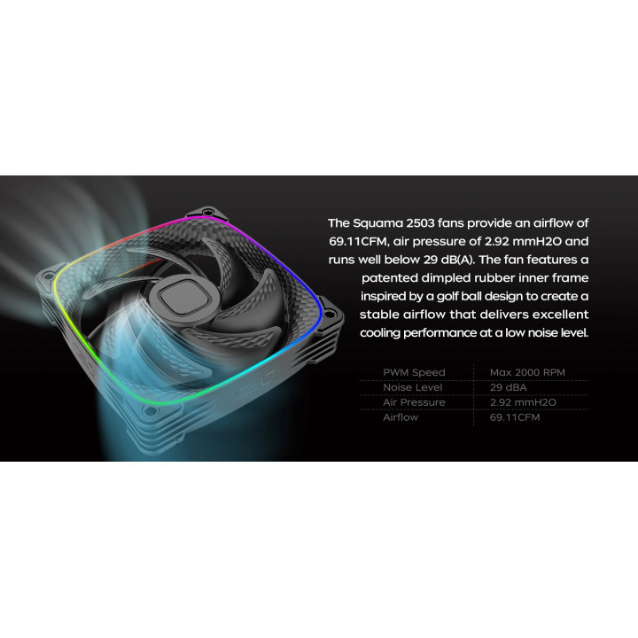 Водно охлаждане за процесор Geometric FutureEskimo Junior 36 White - LGA1700/AM5 - 1C253W0361000