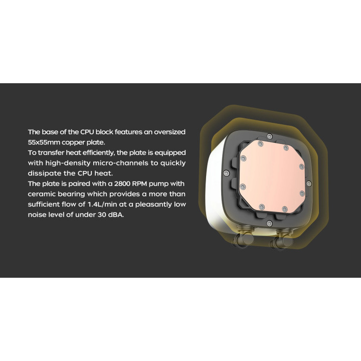 Водно охлаждане за процесор Geometric FutureEskimo Junior 36 White - LGA1700/AM5 - 1C253W0361000