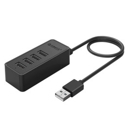 Хъб Orico USB2.0 HUB 4 port - USB/Micro USB input, Black - W5P-U2-100-BK-EP