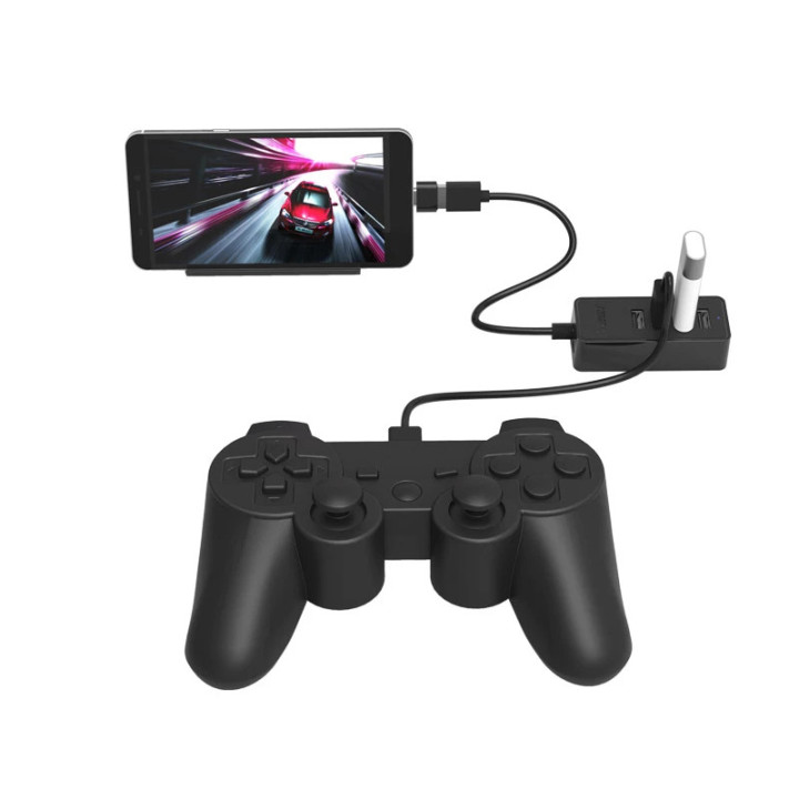Хъб Orico USB2.0 HUB 4 port - USB/Micro USB input, Black - W5P-U2-100-BK-EP
