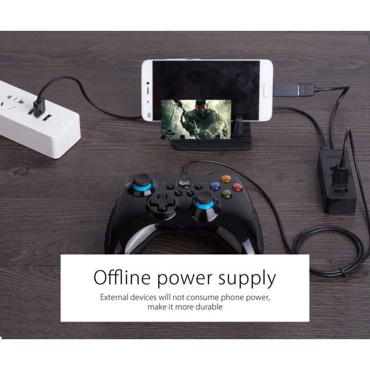 Хъб Orico USB2.0 HUB 4 port - USB/Micro USB input, Black - W5P-U2-100-BK-EP