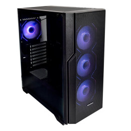 Кутия за компютър Trendsonic V-GAMING FC-C01 ARGB, 1x Type-C, 3x USB 3.0 с включени 4бр. 12cm ARGB вентилатори, back - FC-C01_ARGB