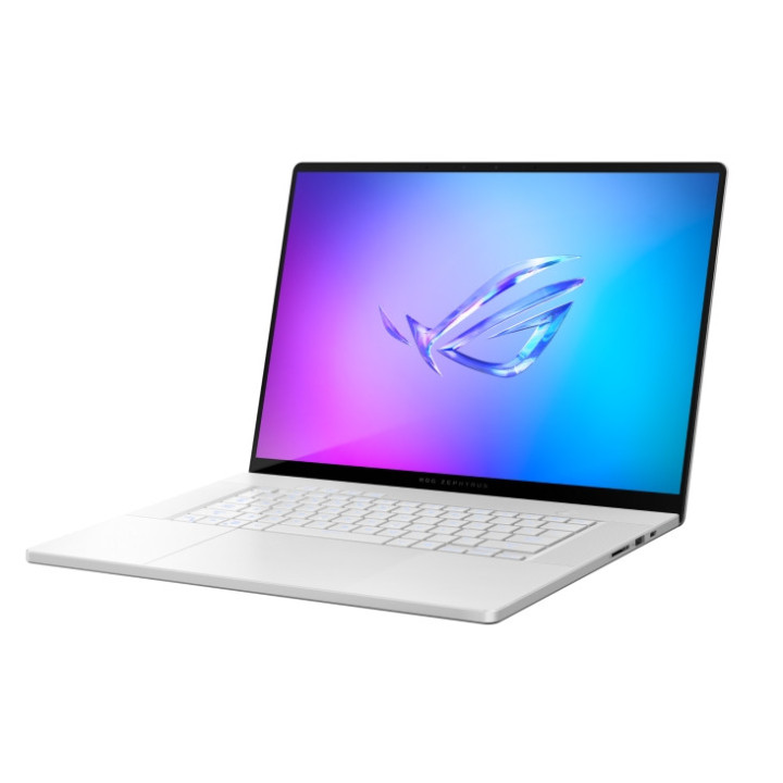 Лаптоп Asus ROG Zephyrus G16 GA605WI-QR036W, AMD Ryzen AI 9 HX 370, OLED 16" 2.5K WQXGA) 240 MHz, 32GB LPDDR5X, 1TB SSD, Nvidia RTX4070 8GB GDDR6, Backlit Chiclet Keyboard 1-Zone RGB, Win 11, Platinum White - 90NR0J92-M004S0