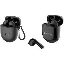 Bluetooth слушалки с микрофон Canyon TWS-6, BT V5.3 JL 6976D4, черен - CNS-TWS6B