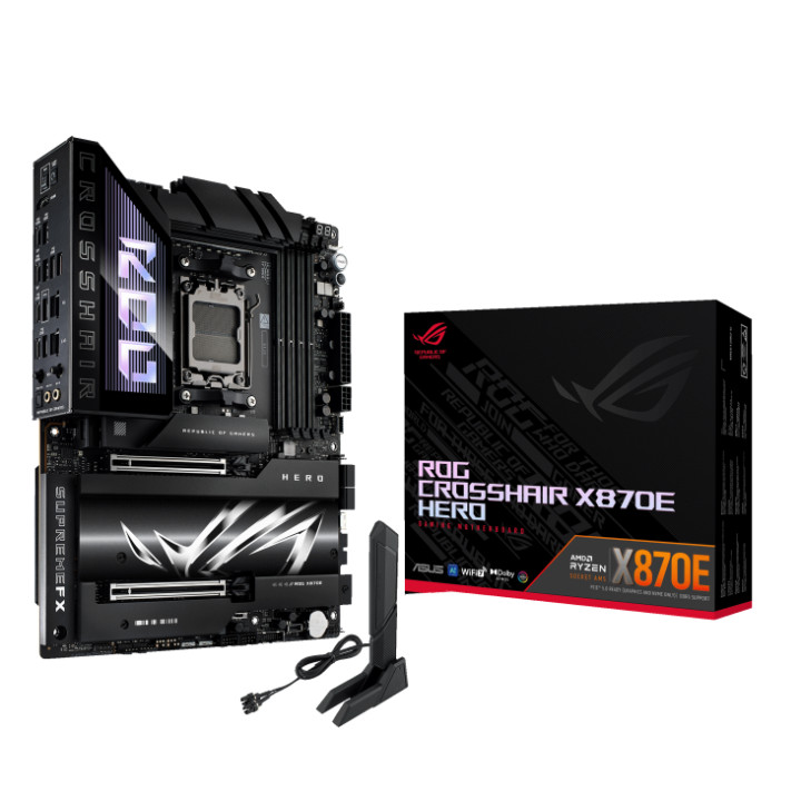 Дънна платка Asus ROG STRIX X870E-E HERO WIFI, AM5, DDR5 - 90MB1IE0-M0EAY0
