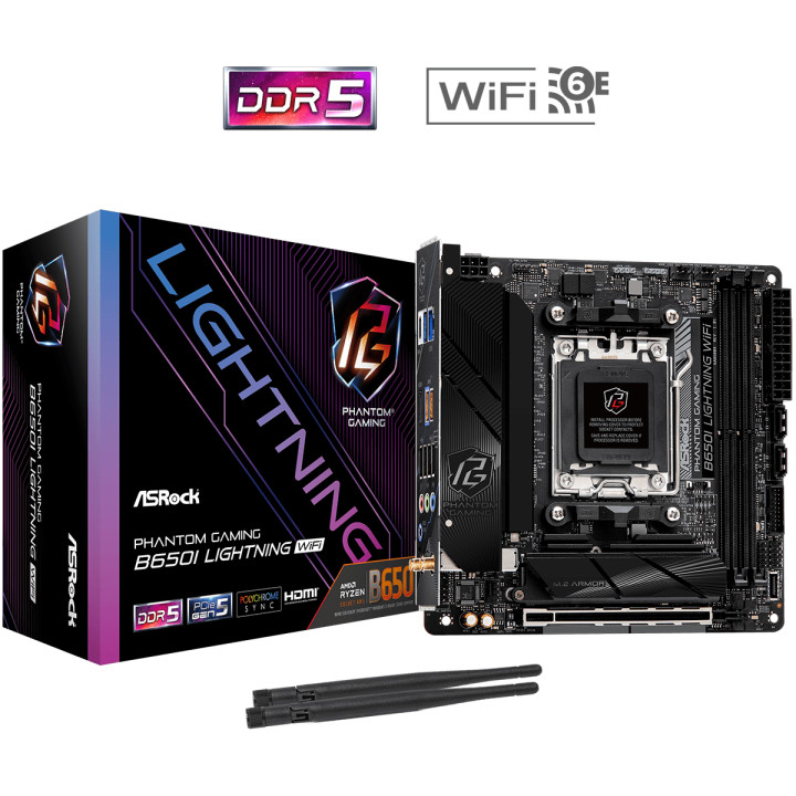 Дънна платка AsRock B650I Lightning WIFI, m-ITX, AM5, DDR5