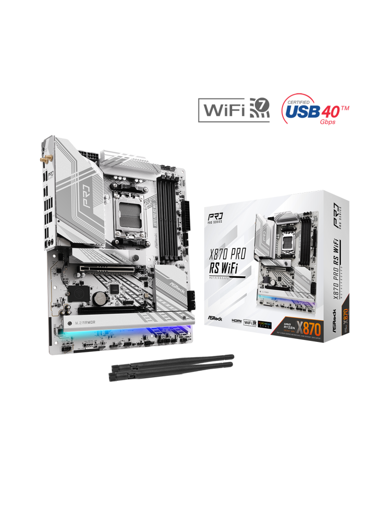 Дънна платка AsRock X870 PRO RS WIFI, AM5 - X870 PRO RS WIFI