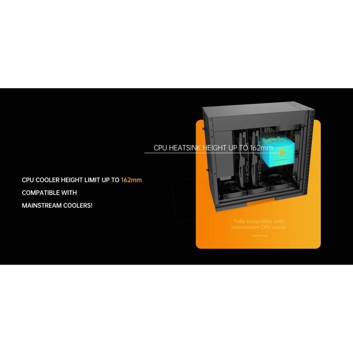 Кутия за компютър Geometric Future Model 6 Cezanne Black, EATX - 1AM6CZBK00AA0