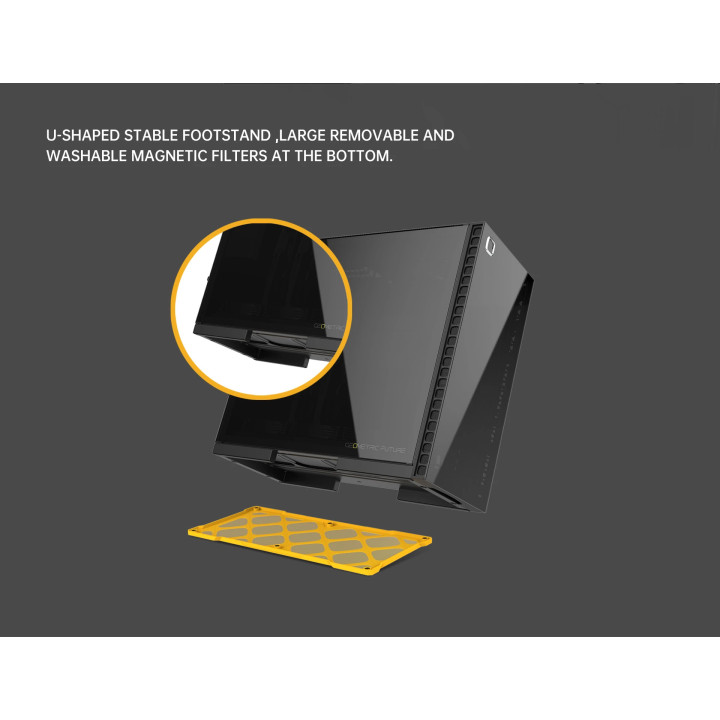 Кутия за компютър Geometric Future Model 6 Cezanne Black, EATX - 1AM6CZBK00AA0