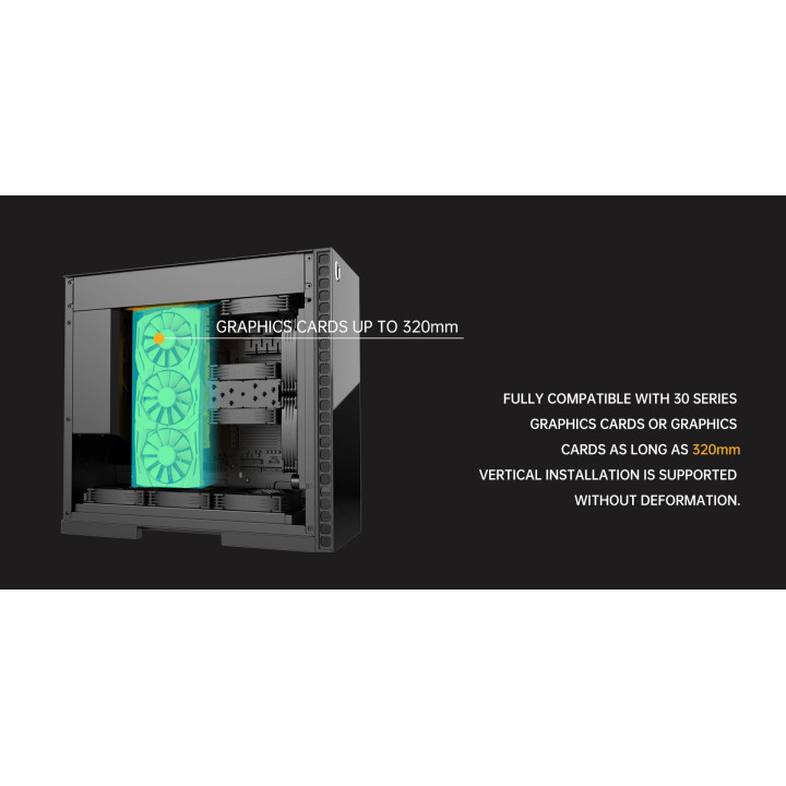 Кутия за компютър Geometric Future Model 6 Cezanne Black, EATX - 1AM6CZBK00AA0