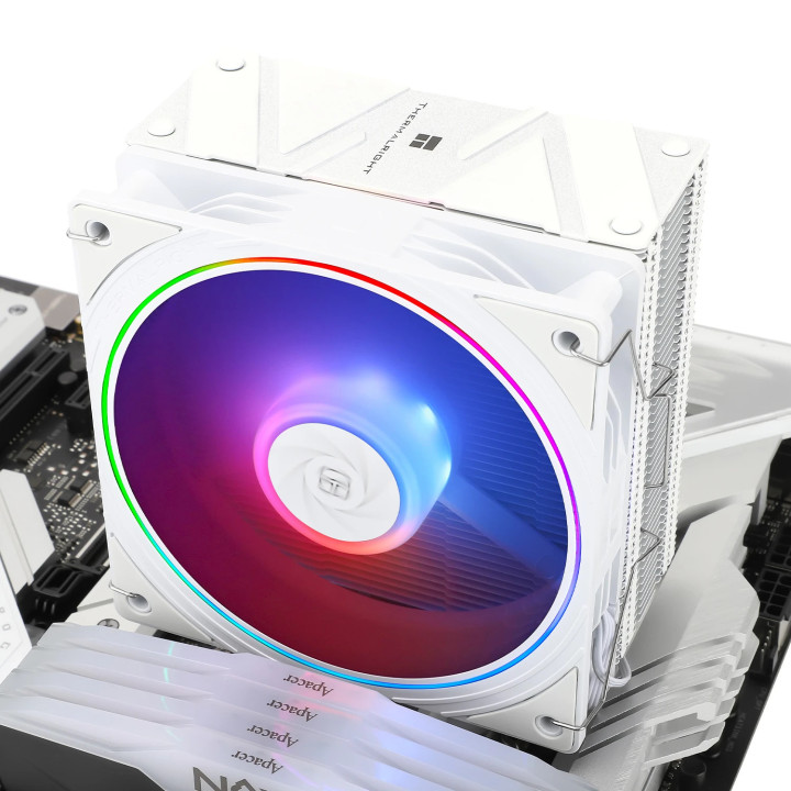 Охладител за процесор Thermalright Assassin Spirit 120 EVO White A-RGB, LGA1851/LGA1700/AM5 - ASSASSIN-SPIRIT-120-EVO-WH-ARGB