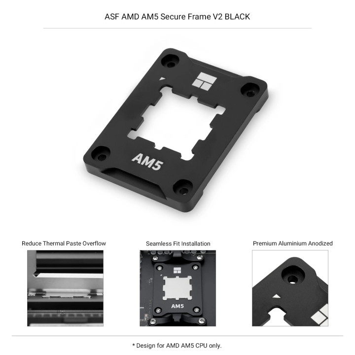 Монтаж Thermalright ASF AM5 BLACK V2, Mounting KIT, Bending Correct Frame - ASF-AM5-BLACK-V2