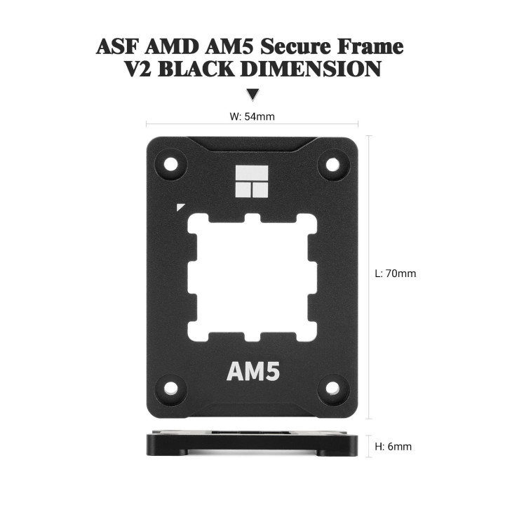 Монтаж Thermalright ASF AM5 BLACK V2, Mounting KIT, Bending Correct Frame - ASF-AM5-BLACK-V2