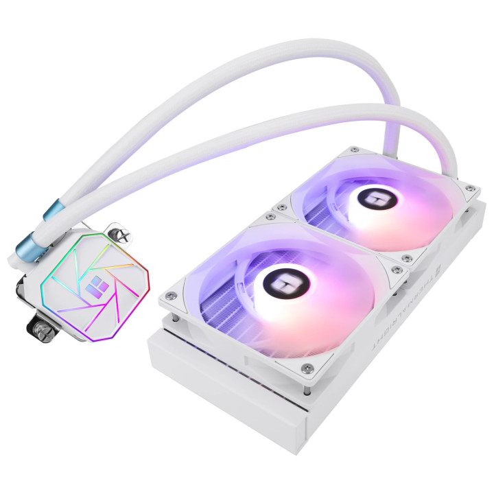 Водно охлаждане за процесор Thermalright  Aqua Elite 240 White A-RGB V3, LGA1851/LGA1700/AM5 - AQUA-ELITE-240-WH-ARGB-V3